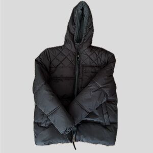 Xtreme youth black puffer jacket hooded long sleeve